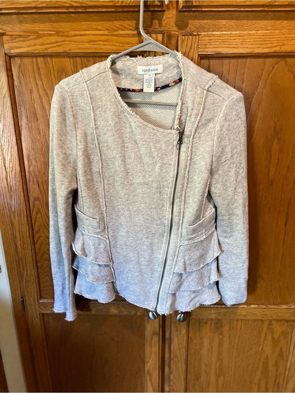 Sundance Gray Ruffle Joy Jacket